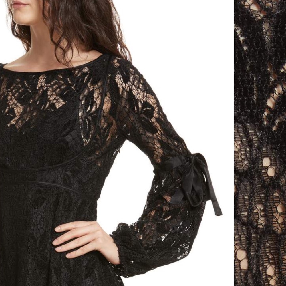 SOLD- Free People Rubi Lace Mini Dress - Picture 3 of 8